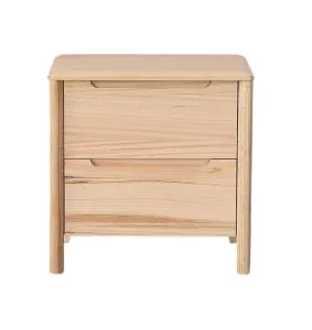 MD Laura Solid Timber 2 Drawer Bedside Table thumbnail 1