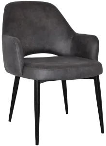 EZ Albury Black Metal Leg Upholstered Hospitality XL Armchair thumbnail 1