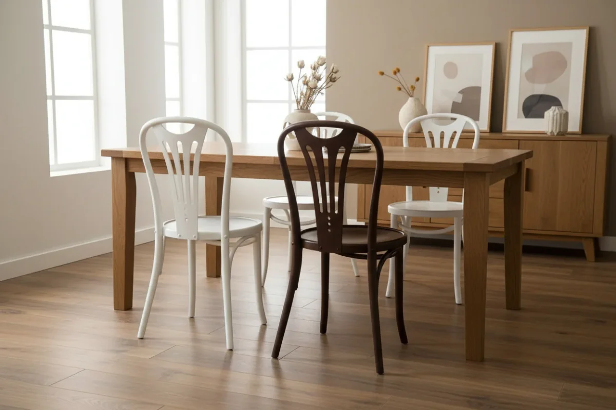 MF Bentwood Solid Timber Fan Blade Design Dining Chair