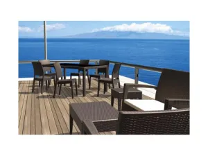 FL 7 Piece Tahiti Hospitality Outdoor Dining Table with Florida Chair thumbnail 12