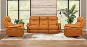 VI Camden 3 Seater Leather Electric Recliner Lounge with 2 Single Recliners thumbnail 1