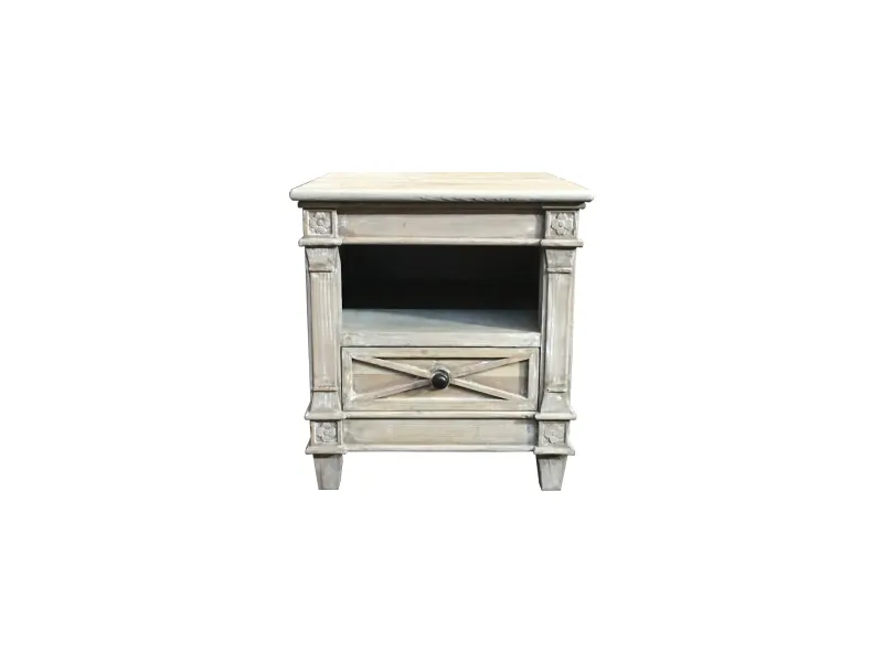 MF Provins Recycled Timber 1 Drawer Side Table