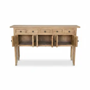 MF Rudolph Recycled Timber 5 Drawer 6 Door Hall Table thumbnail 8
