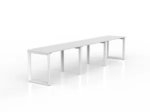 OL Anvil 3-User Workspace – White Top with White Frame thumbnail 3