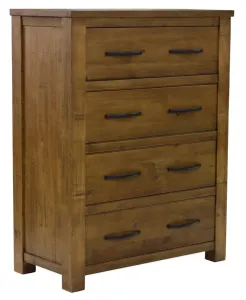VI Augusta Solid Timber 4 Drawer Tallboy thumbnail 1