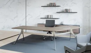 DD Delta Nouveau Metal Leg 120° Executive Desk thumbnail 3