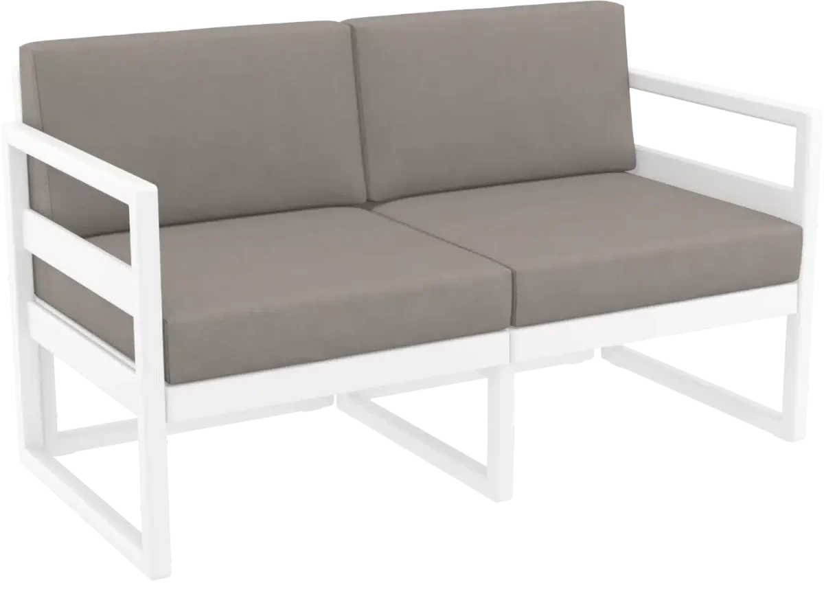 FL Mykonos Hospitality Outdoor 2 Seater Lounge with Cushion