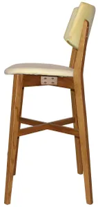 EZ Phoenix Light Oak Stained Solid Timber Framed Barstool thumbnail 6