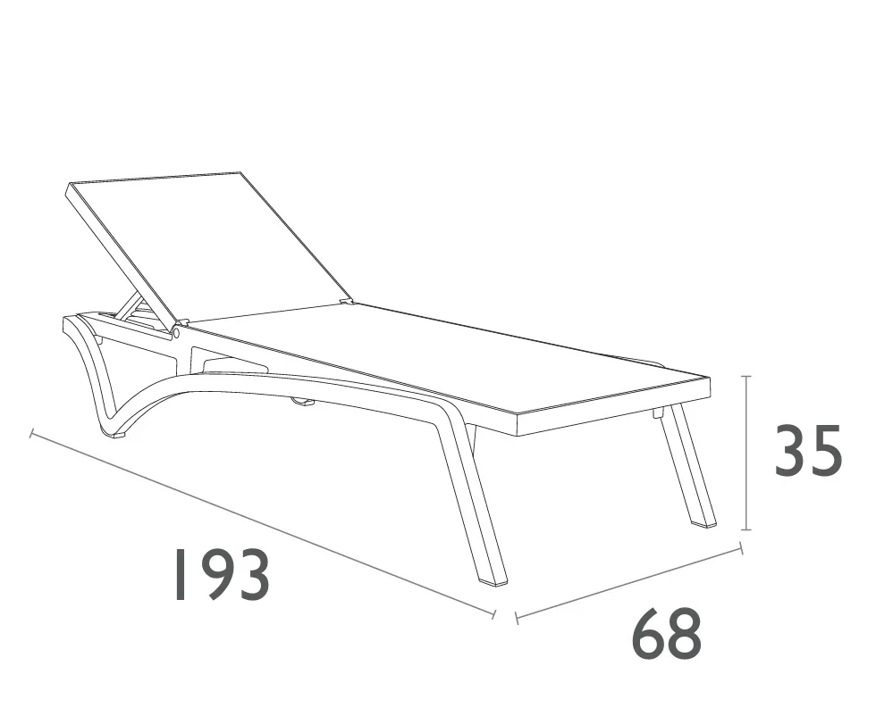 FL 2 Pacific Poolside Sunlounger with 2 Ocean Side Table Package