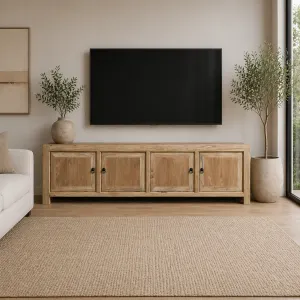 MF Chinese Antique Reproduction Recycled Timber 4-Door Entertainment Unit thumbnail 3