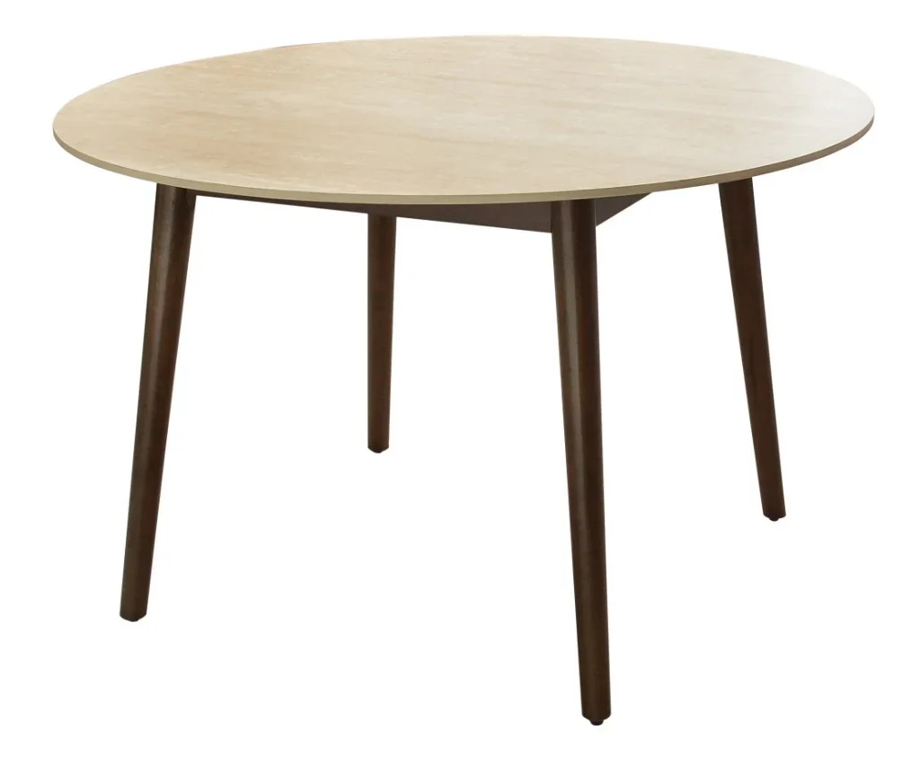 VI Cotswold Sintered Stone Top Timber Frame Round Dining Table