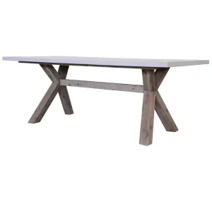 VI LIberty Concrete Top Timber Base Dining Table 6 Chair Set thumbnail 3