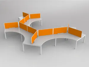 OL Axis 12 User 120° Workstation with Screen - Breathe Fabric thumbnail 11