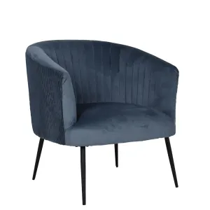 BT Perla Velvet Upholstered Fluted Back Armchair thumbnail 10