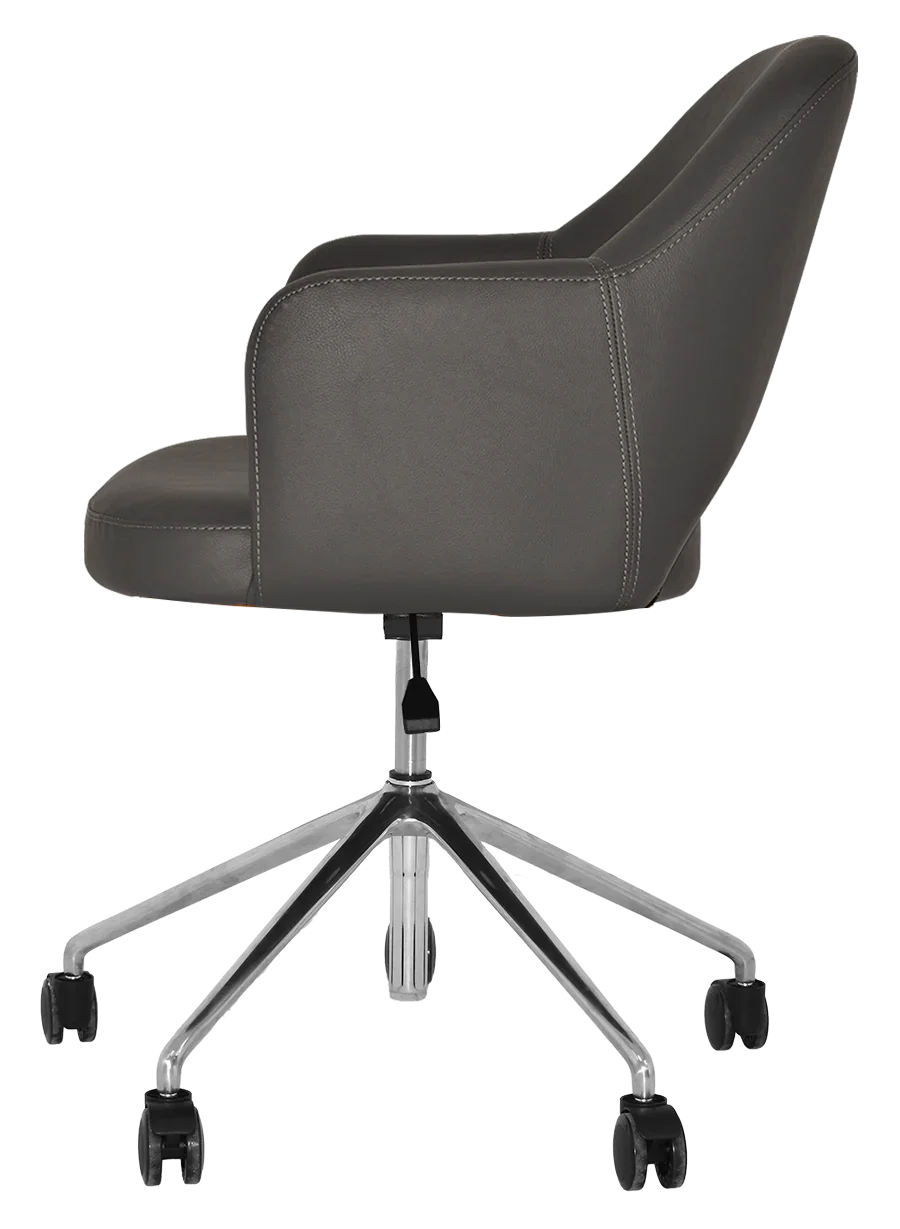 EZ ARM CHAIR ALBURY CASTOR V2 POLISHED ALUM