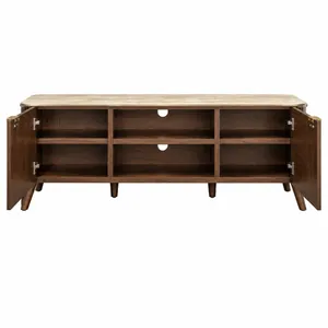 VI Cotswold Stone Top Solid Timber 2 Drawer and 2 Niches TV Unit thumbnail 4