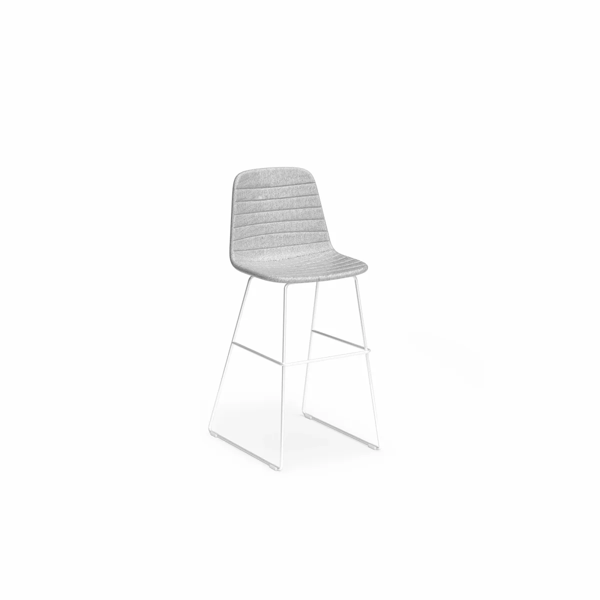 OL Sofia Fabric Upholstered Sled Base Bar Stool