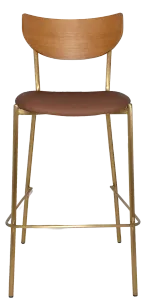 EZ STOOL MARCO BRASS - BLACK - UNUPHOLSTERED thumbnail 5