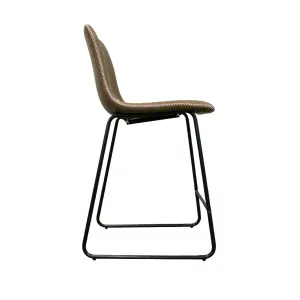 VI Silvester PU Leather Upholstered Metal Leg Bar Stool thumbnail 2