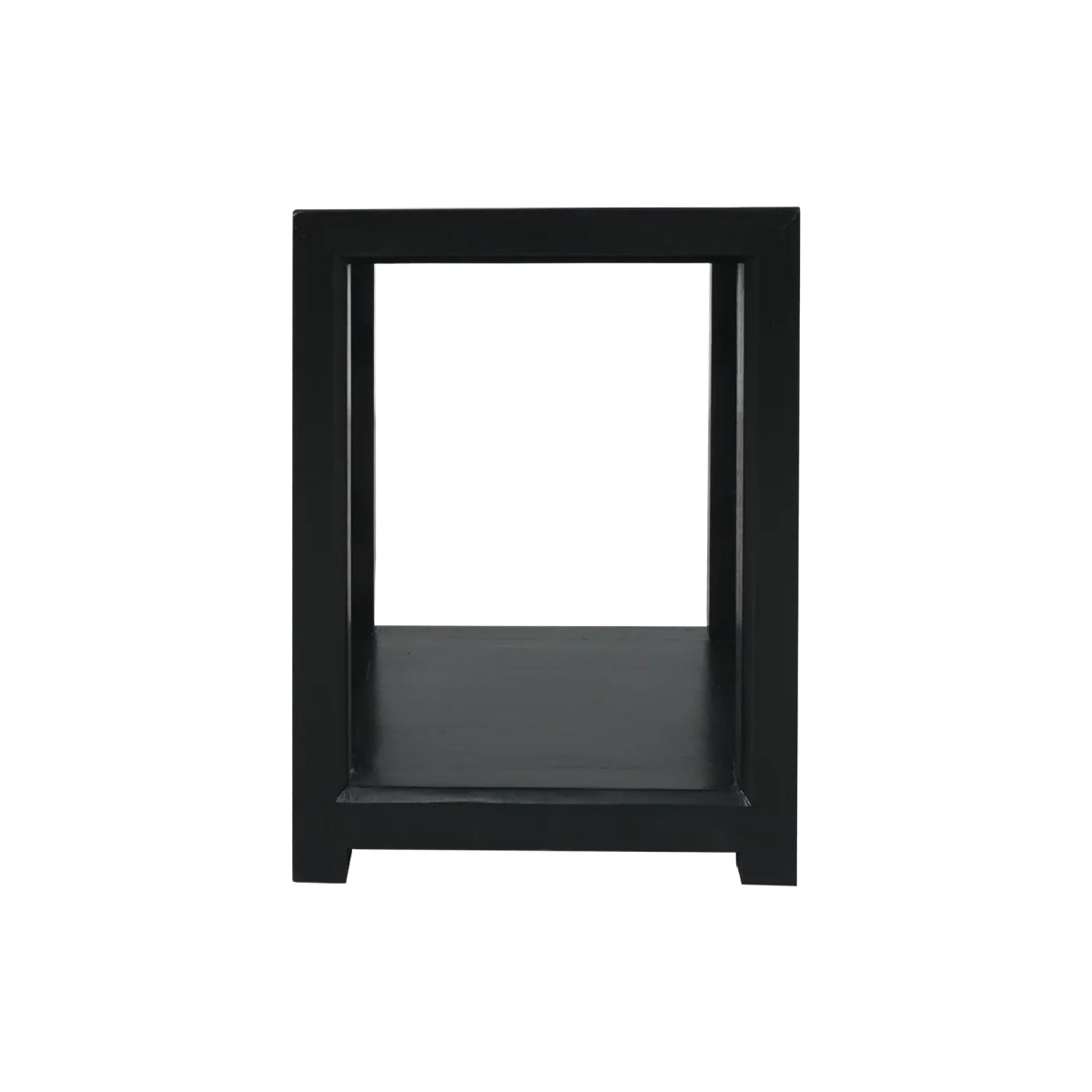CR Evan Solid Timber Side Table with Bottom Shelf