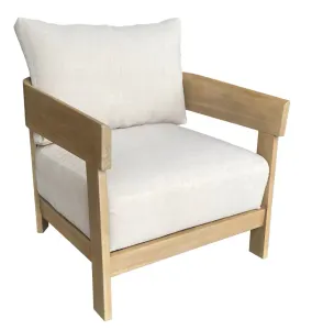 VI Broome Solid Timber Outdoor Armchair with Cushion thumbnail 2