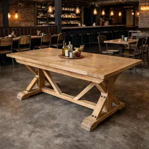 MF Morris Solid Timber Dual Butterfly Base Extendable Dining Table thumbnail 2