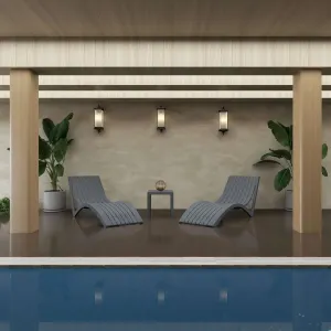 FL Slim 2 Poolside Sunlounger & Ocean Side Table Package thumbnail 3