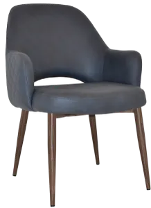 EZ Albury Walnut Colour Metal Leg Upholstered Hospitality XL Armchair thumbnail 20