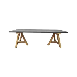 CR Balian Concrete Top Timber Frame Dining Table thumbnail 2