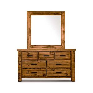 VI Outback Solid Timber 3 Over 4 Drawer Dresser with Mirror thumbnail 1
