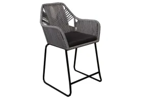 VI Faro Metal Sled Base Round Rope Outdoor Bar Chair thumbnail 1
