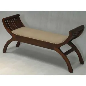 CT Sloan Solid Timber Fabric Upholstered 2 Seater Bench thumbnail 3