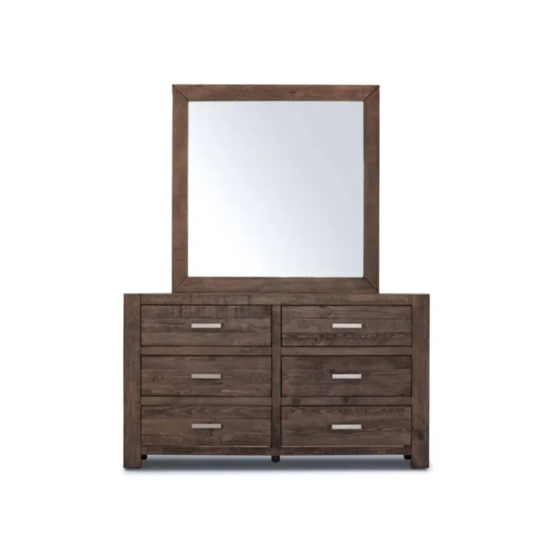 VI Sedona Solid Timber 6 Drawer Dressing Table with Mirror