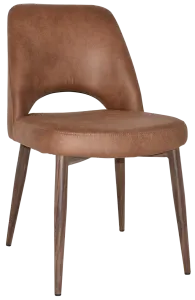 EZ Albury Walnut Colour Metal Leg Upholstered Hospitality Dining Chair thumbnail 19