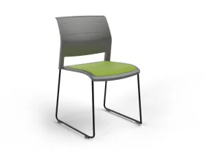 OL Game Hospitality Stacking Chair - Charcoal Shell Upholstered Seat thumbnail 13