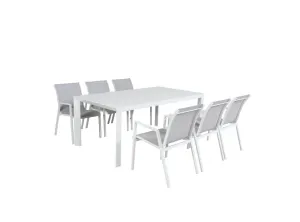 VI Icaria Aluminium Outdoor Chair - Charcoal and White thumbnail 6