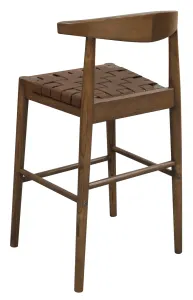 CT Elliot Genuine Leather Seat Timber Base Barstool thumbnail 5