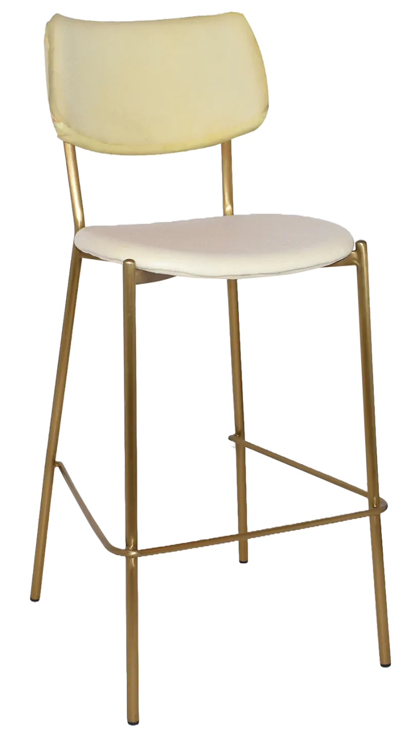 EZ Texas Metal Leg PU Leather Upholstered Barstool