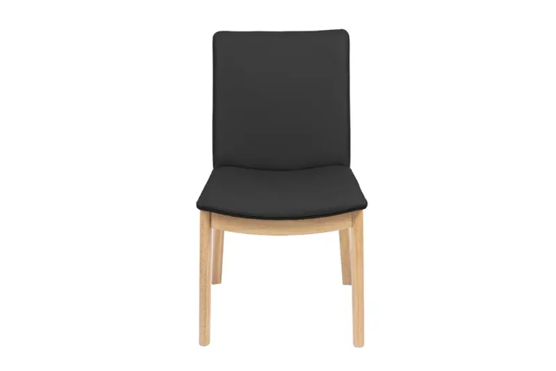 VI Boca Genuine Leather Upholstered Timber Leg Dining Chair
