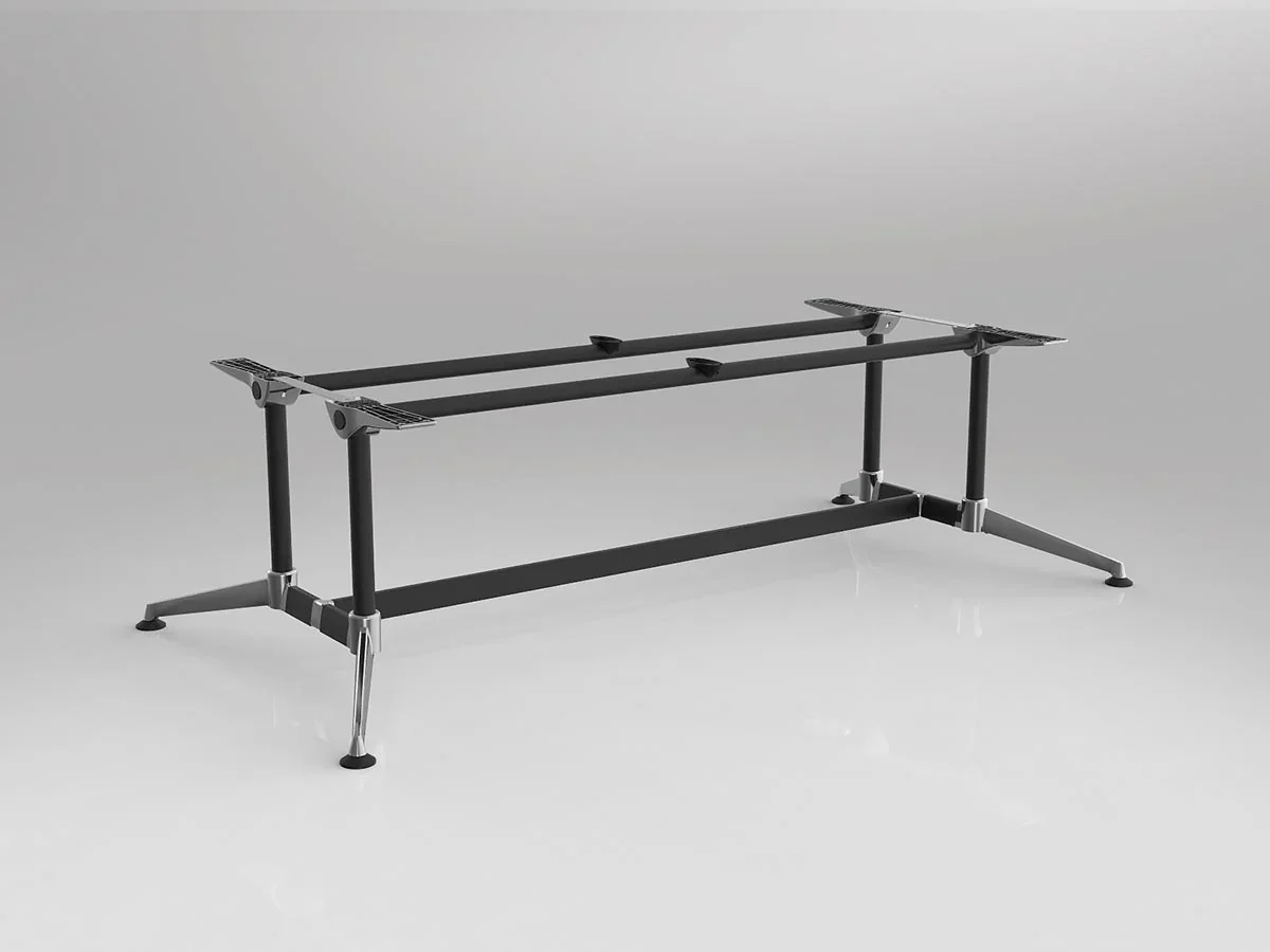 OL Modulus Twin Post Single Span Meeting Table Frame
