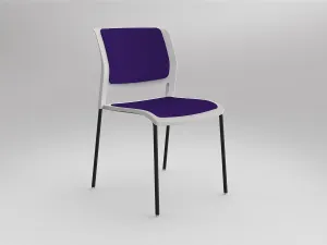 OL Game Fabric Upholstered Breakout Chair -4 Legs White Shell thumbnail 13
