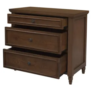CT Beau Solid Timber 3 Drawer Bedside Table thumbnail 7