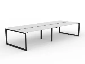 OL Anvil 4-User Double Sided Workspace – White Top with Black Frame thumbnail 6