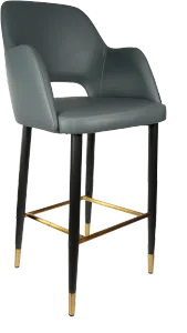 FL Sorbet Vinyl Upholstered Metal Leg Hospitality Barstool thumbnail 1