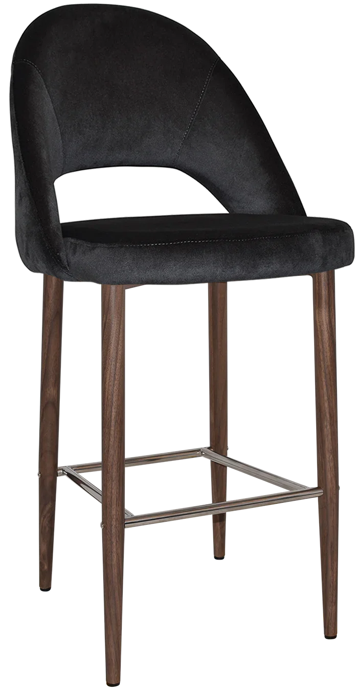 EZ STOOL CHEVRON 750 METAL LIGHT WALNUT