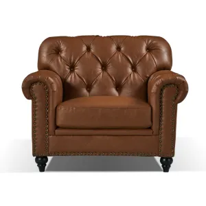 BT Barclay Chesterfield PU Leather Upholstered Armchair thumbnail 1