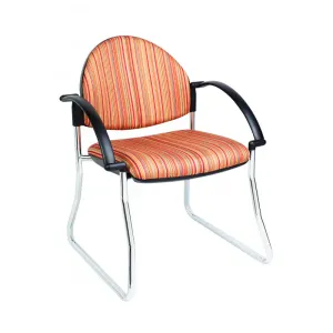 MA Dino 50 Fabric or PU Leather Upholstered Stackable Sled Base Visitor Chair thumbnail 4