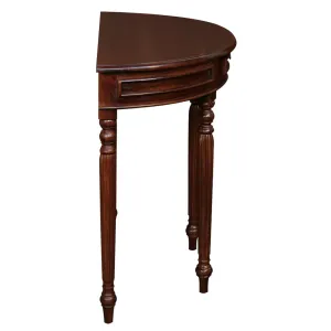 CT Huntley Solid Timber Turn Legs Half Round Sofa Table thumbnail 4