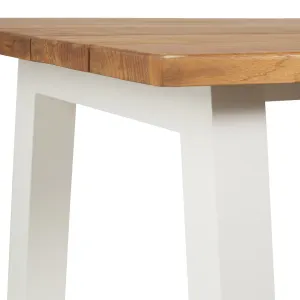 SH Catherine Aluminium Base Timber Top Outdoor Dining Table - White thumbnail 2
