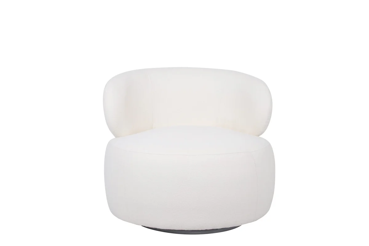 BT Fairbourne Swivel Chair Antique White Boucle Fabric